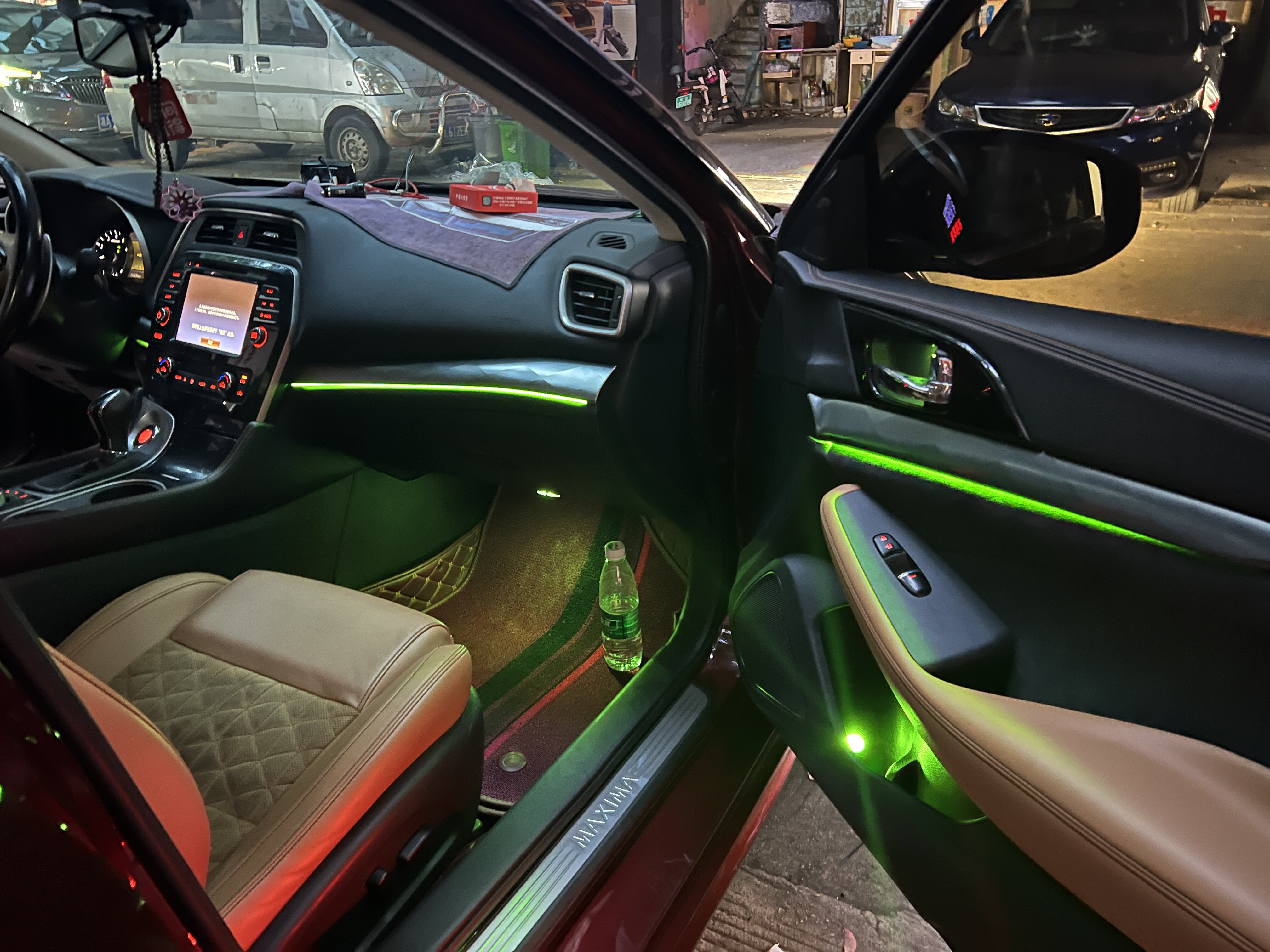 日产骐达途达楼兰西玛纳瓦拉氛围车内改装中控汽车氛围灯