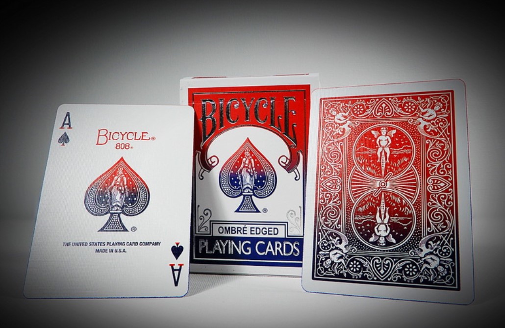 默默纸牌bicycleombreplayingcard美国原装渐变口单车扑克牌