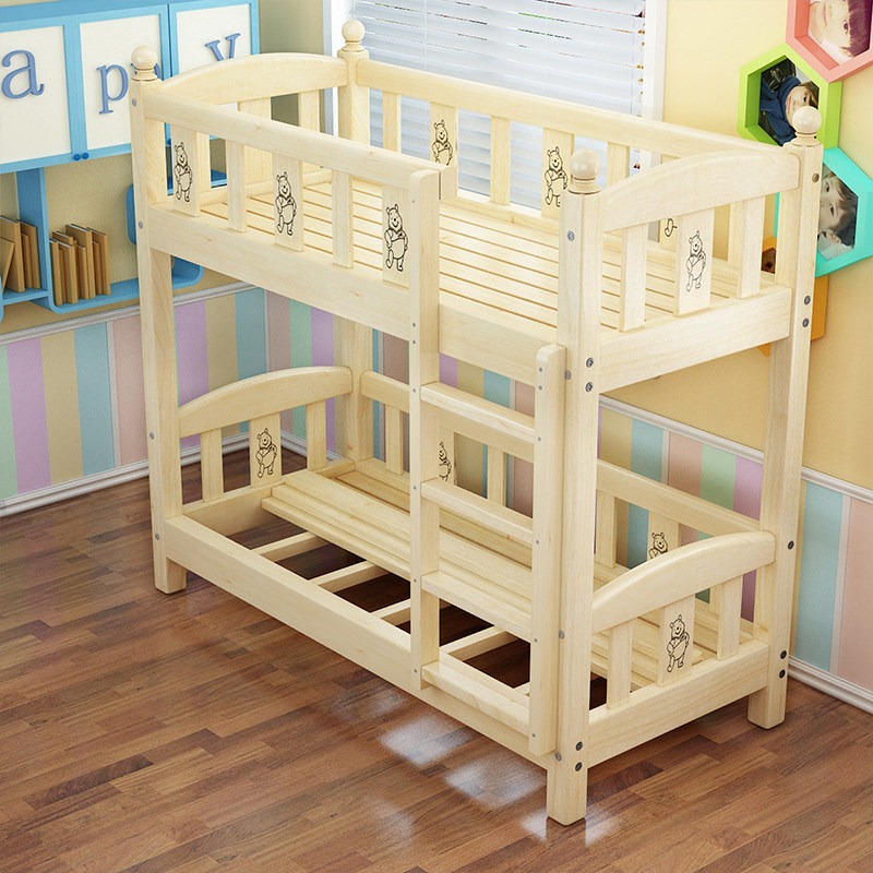 幼儿园专用床午睡床托管班小学生实木床双层儿童高低床上下铺木床