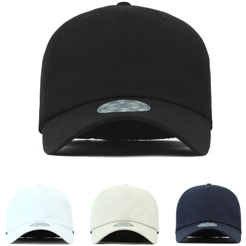 韩国进口flipper大号男女棒球帽黑色鸭舌帽光身大头帽子