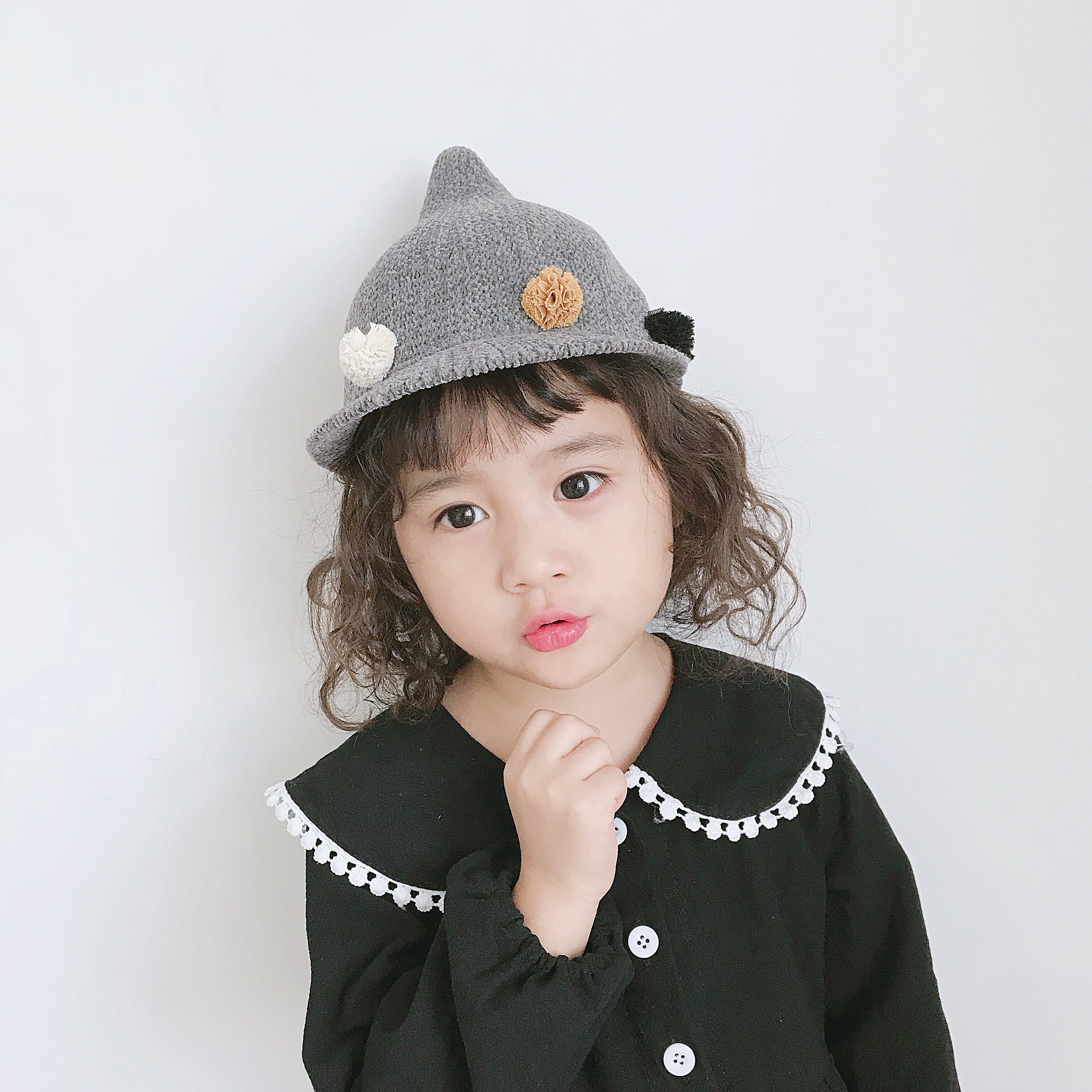 帽子宝宝礼帽小女孩公主帽盆帽潮韩版洋气女童帽子