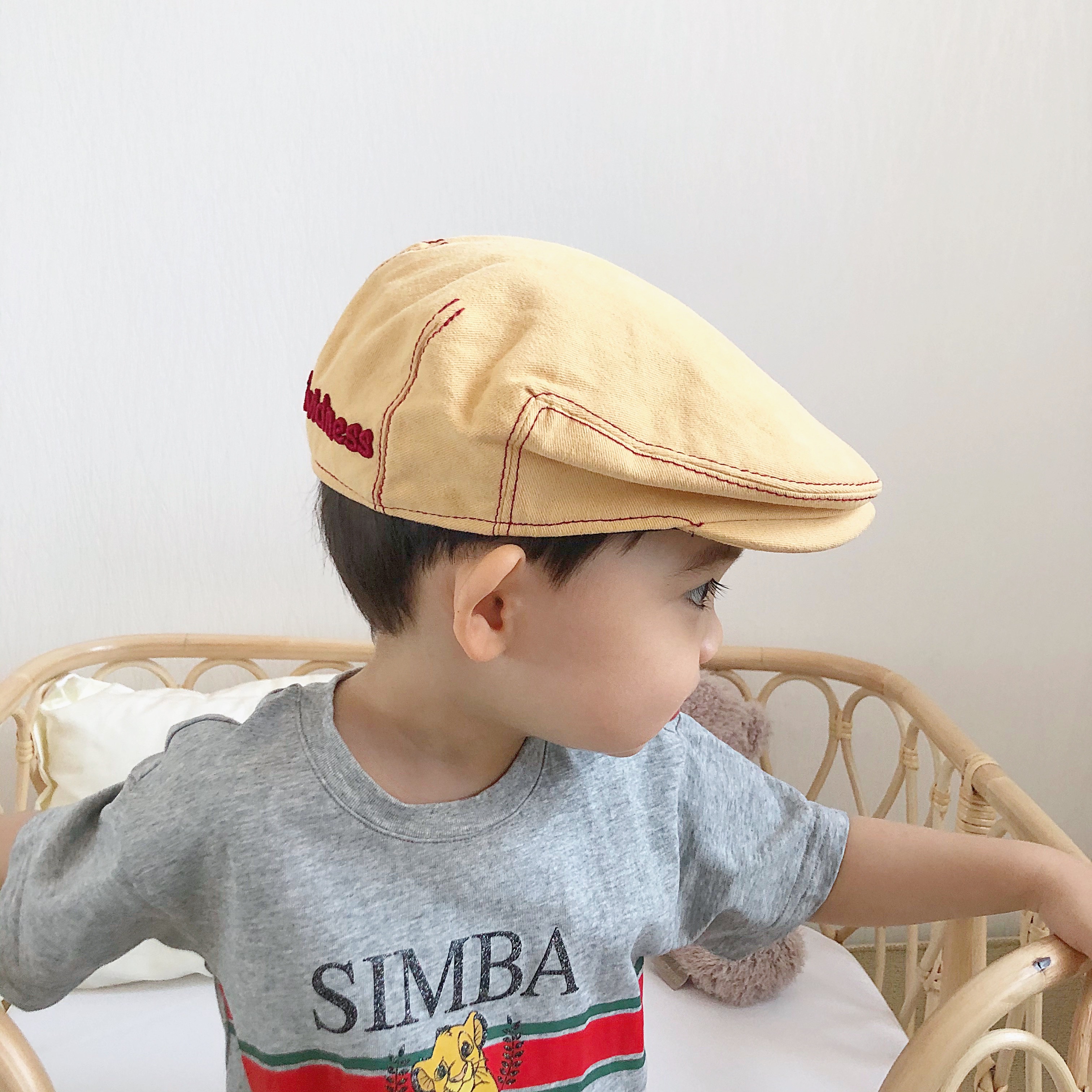 儿童贝雷帽2021春季新品宝宝鸭舌帽时尚小孩遮阳帽帽子