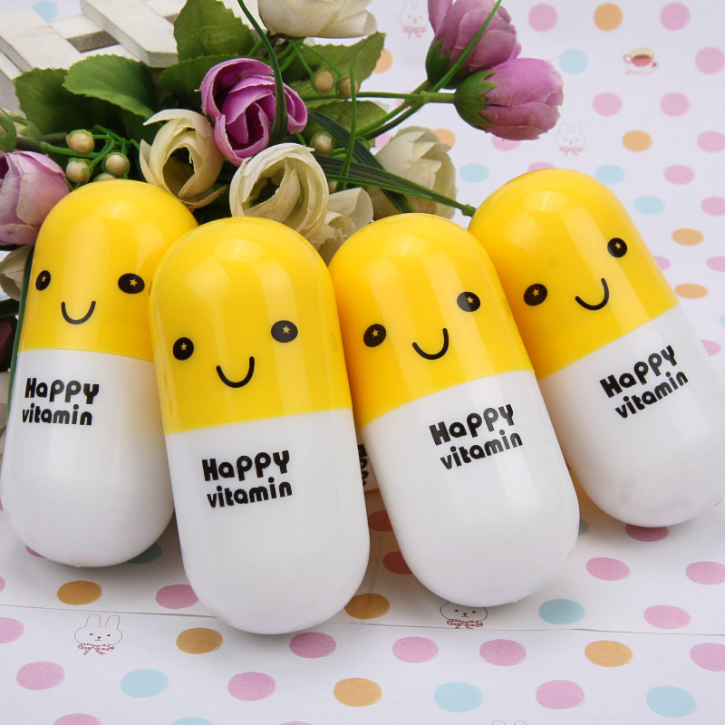 维他命药丸表情毛巾大号胶囊创意礼品妇女节实用促销活动赠品批发
