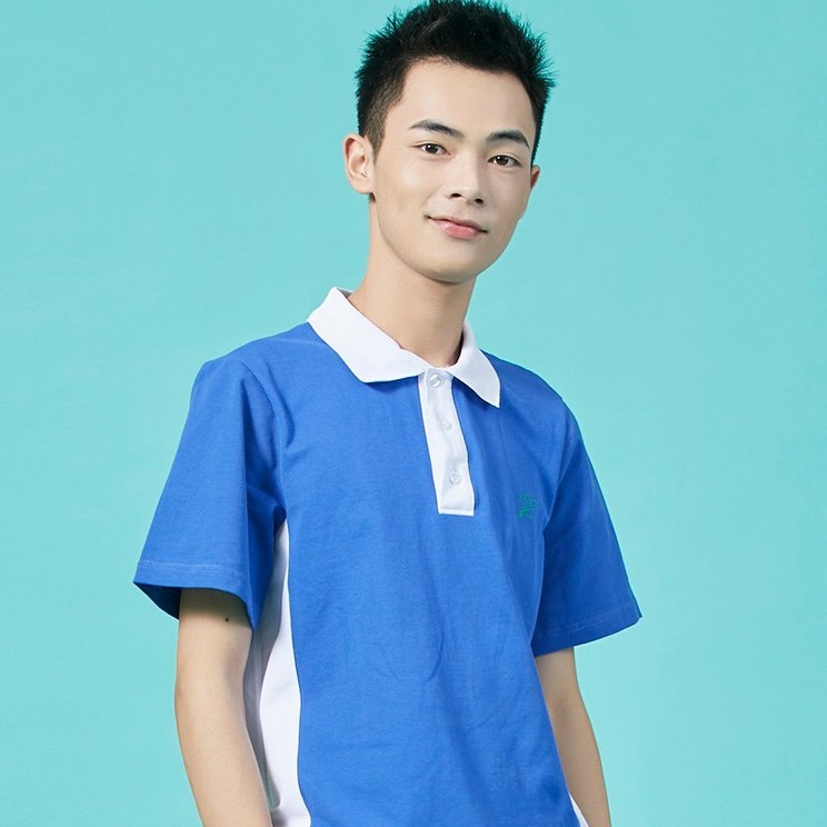 学生蓝色上衣运动短袖高中中学生季初夏季初校服学生校服