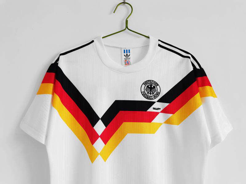 1990德国国家队主场球衣18号克林斯曼短袖足球10号足球服