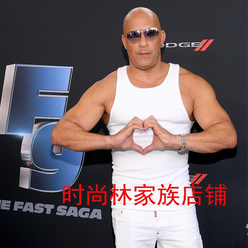 速度与激情范迪塞尔同款背心纯棉圆领大码时尚百搭背心
