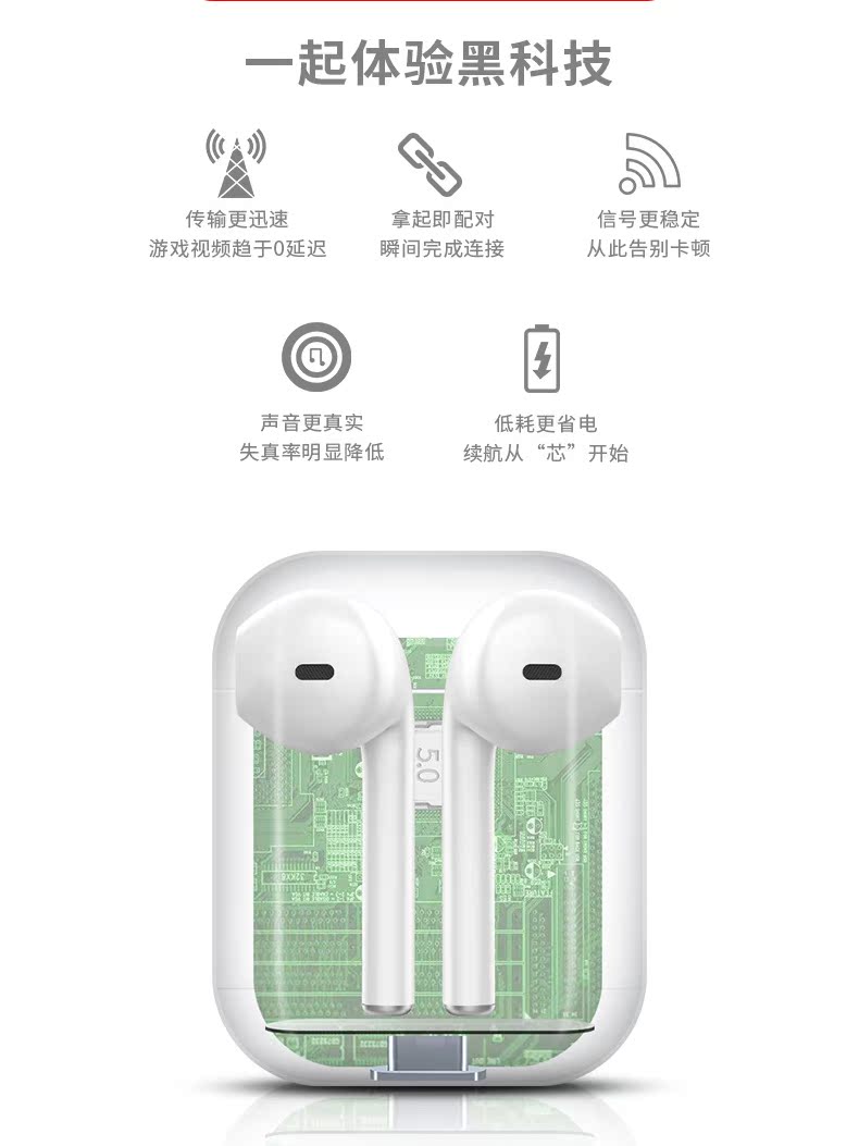 无线蓝牙耳机双耳入耳式好音质超长待机苹果iphone