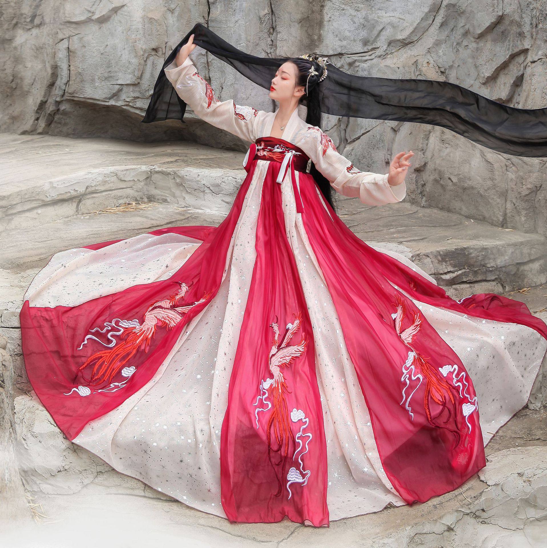 汉服女齐胸襦裙改良唐装中国国风日常套装表演汉服