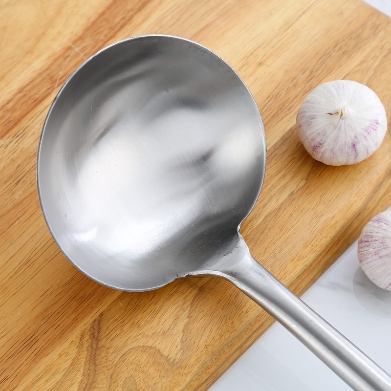 不锈钢大炒勺厨师专用商用大号锅铲长柄厨房加长饭店加厚炒菜勺子