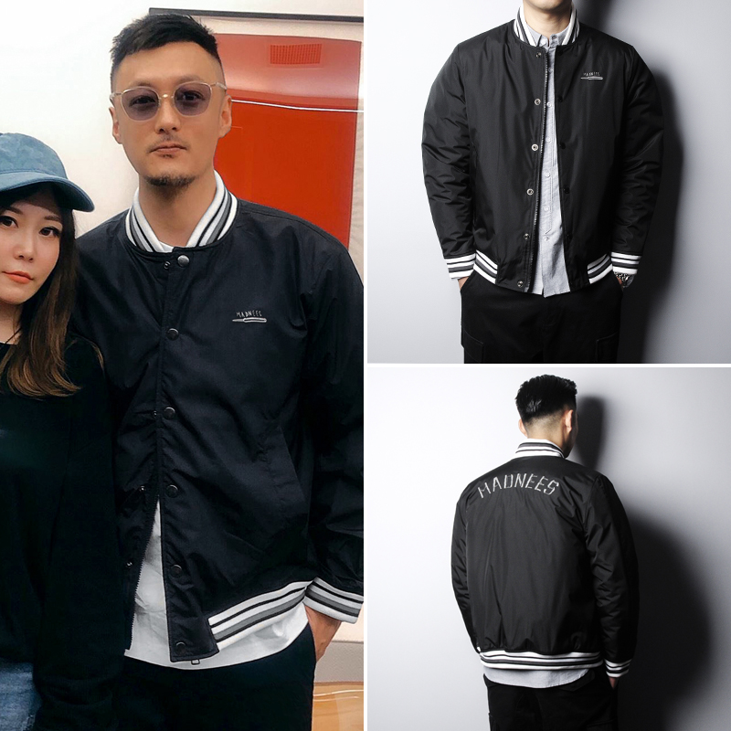 春秋季余文乐飞行员夹克男痞帅刺绣棒球服潮流飞行服薄款休闲外套