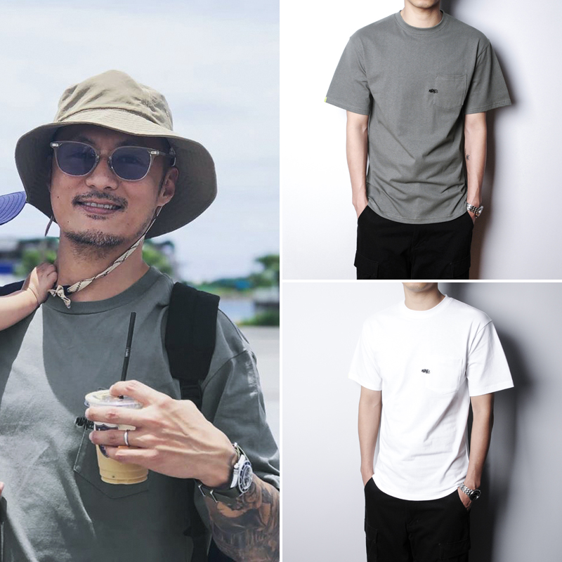 余文乐潮牌港风t恤男短袖夏装圆领纯棉宽松半袖青年潮流男生衣服