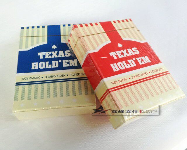 原厂正品texasholdem德州扑克大字塑料磨砂扑克