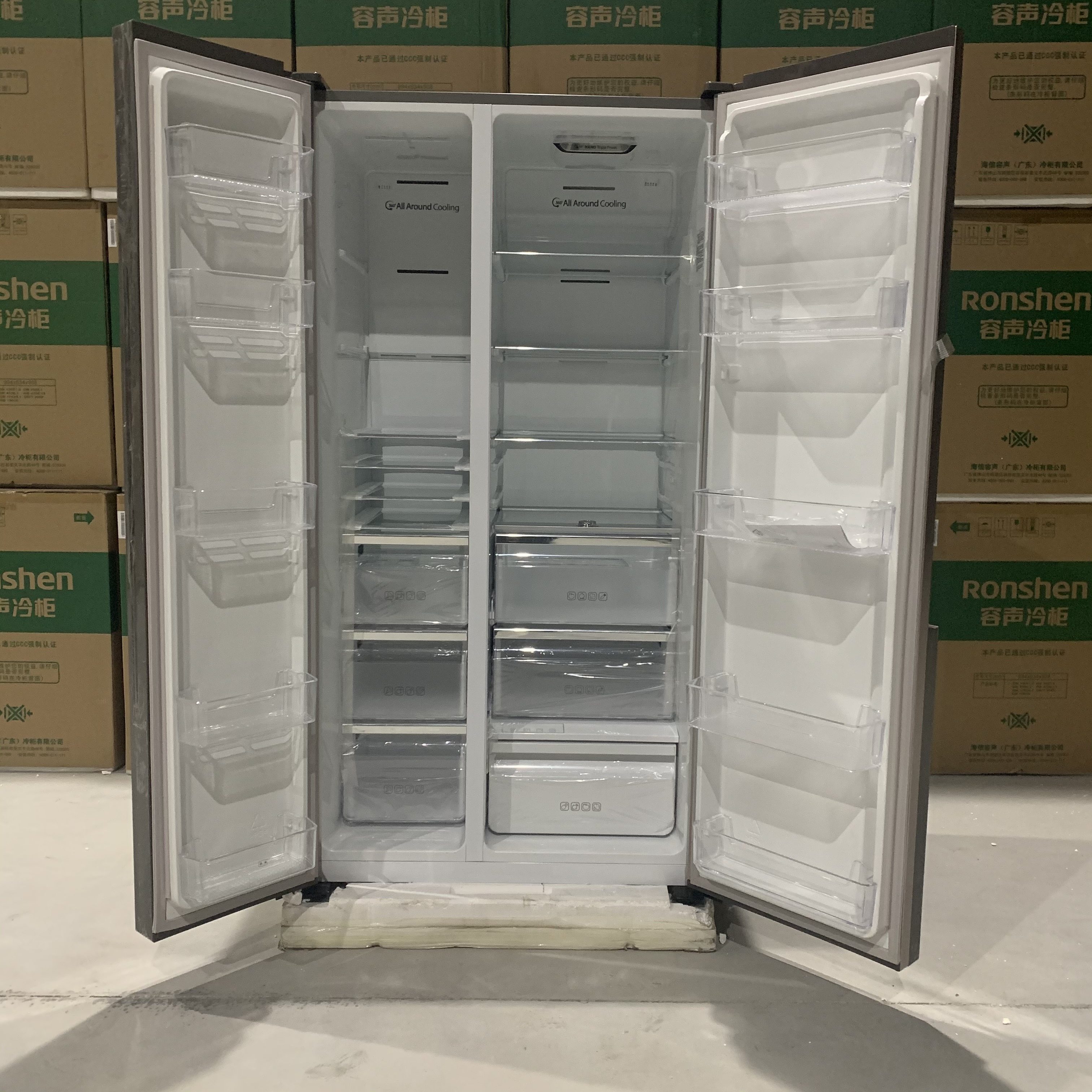 ronshen 容声bcd 627wks1hpga双对开门电冰箱 变频风冷无霜多瑙金