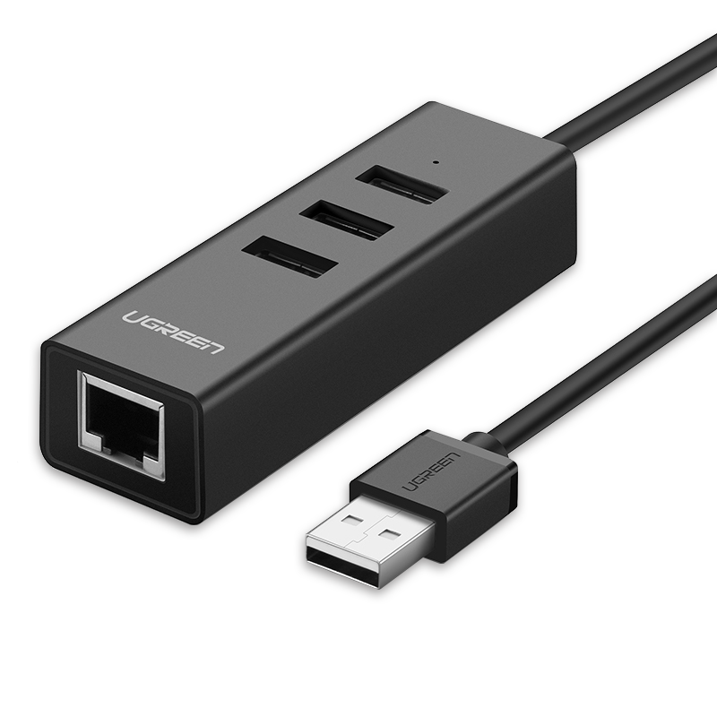 绿联usb转换器usb转网线接口hub扩展器电脑usb外置网卡rj45网络转换器