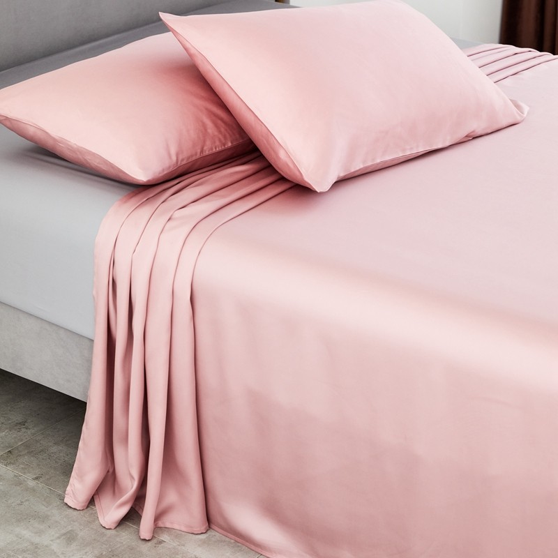 60支天丝床单单件高端纯色床笠简约裸睡夏季床笠