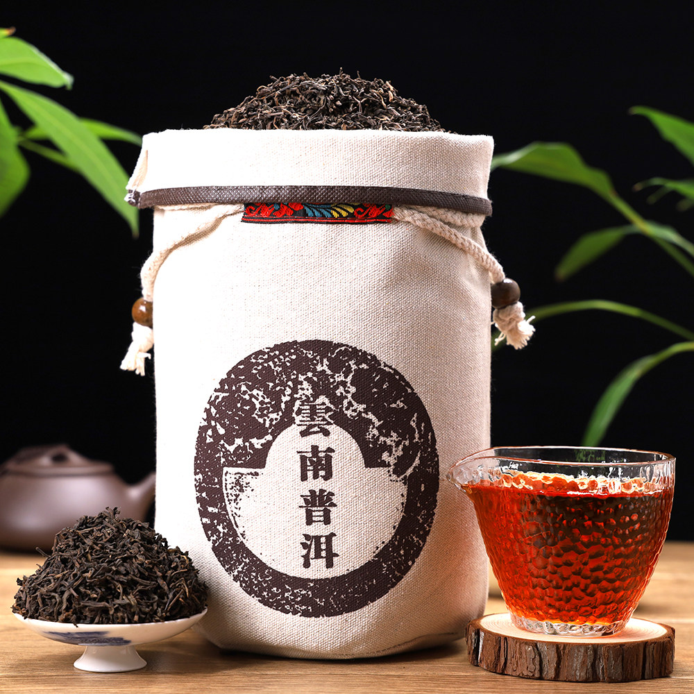 1000g陈年普洱茶熟茶散茶级云南勐海冰岛金芽宫廷普洱