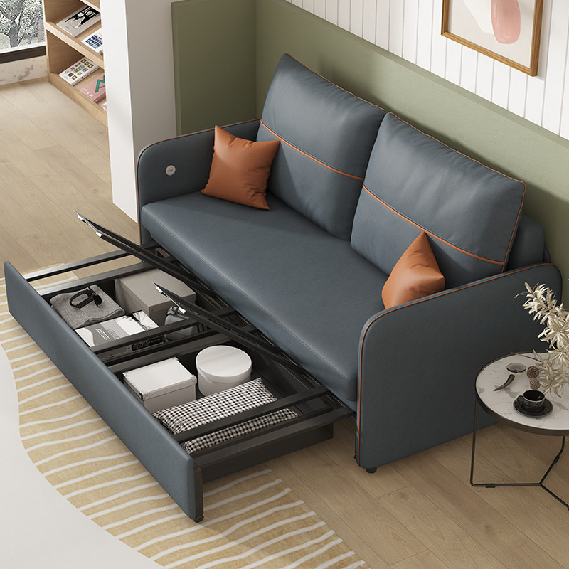 沙发客厅2021年新款科技布小户型多功能可折叠两用沙发床