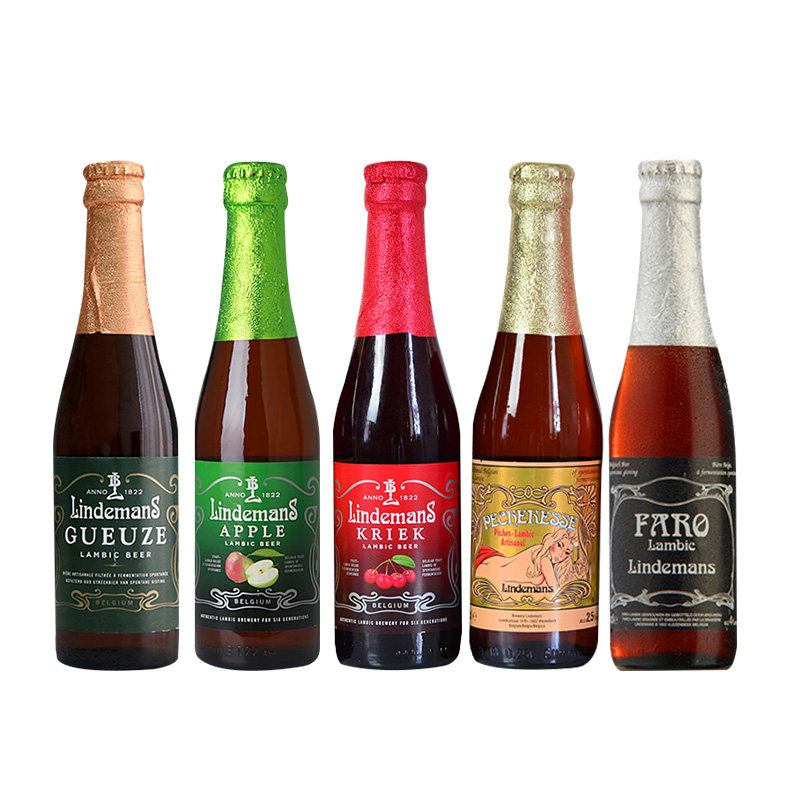 比利时进口 林德曼水果果酒啤酒 随机5口味5瓶