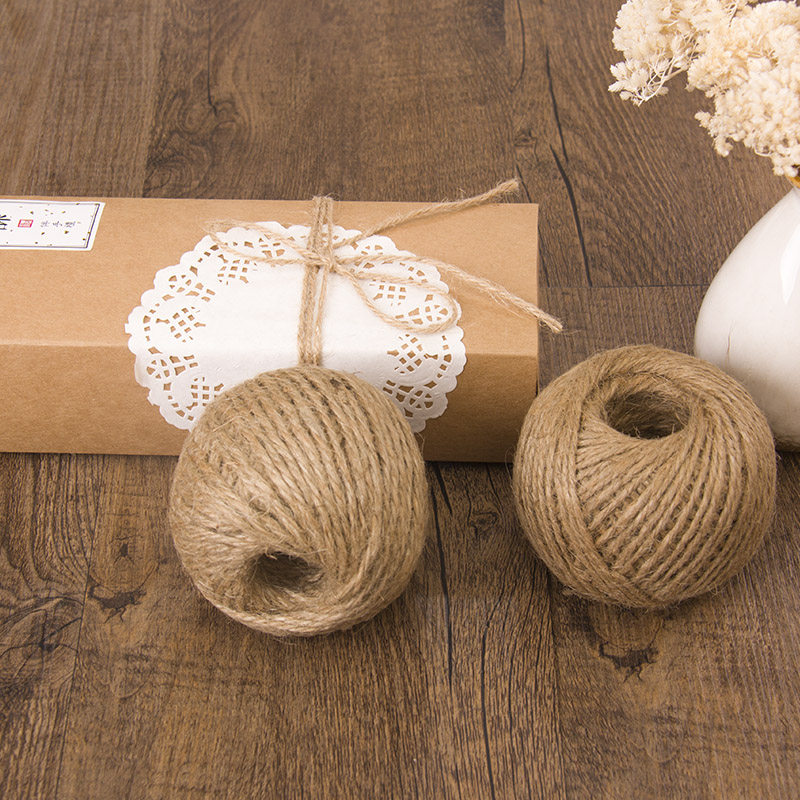 装饰麻绳黄麻绳点心饼干盒装绳子牛轧糖包装盒3股点心包装盒