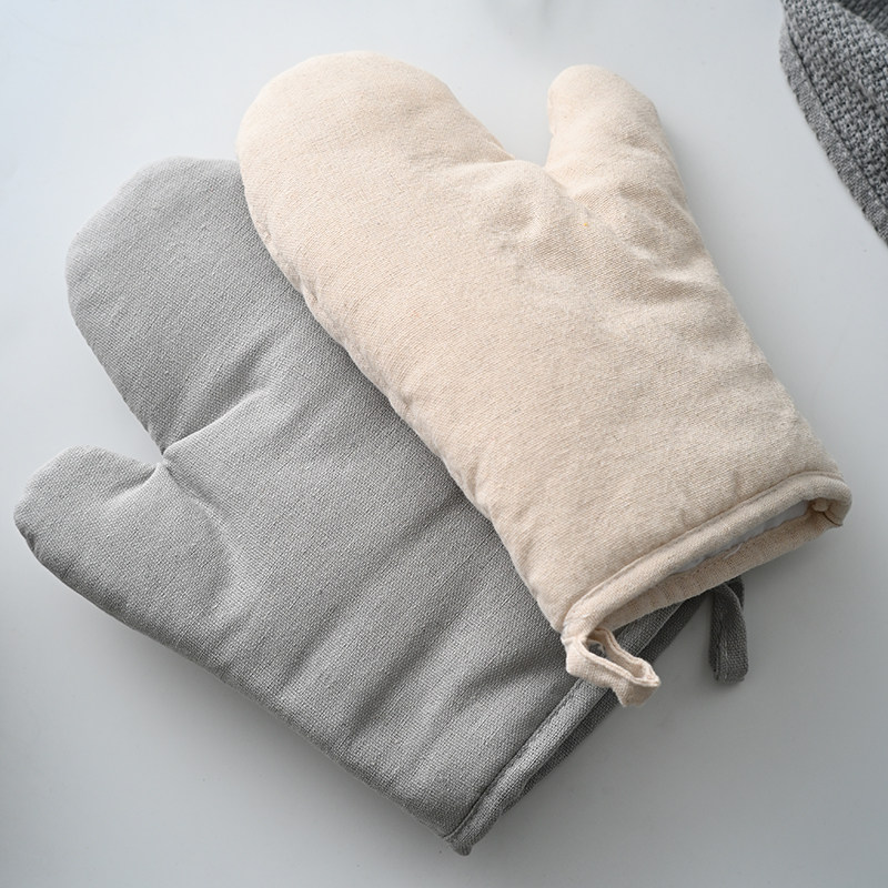 手套加点加厚棉麻隔热防烫耐高温厨房烘焙烤箱微波炉手套