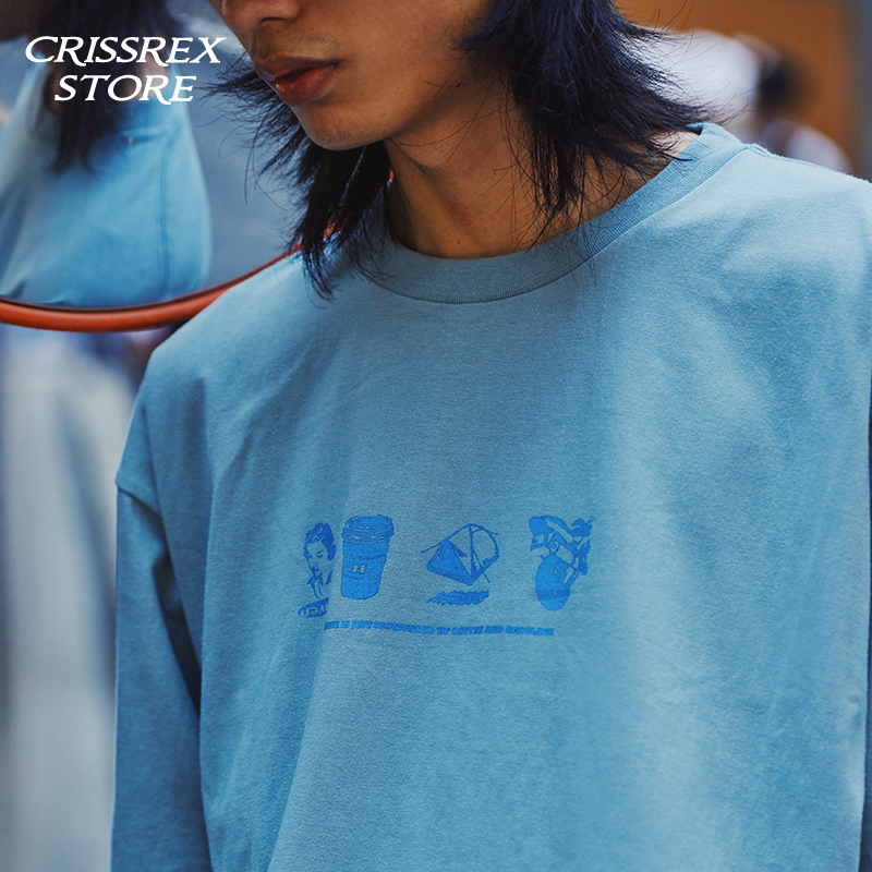 Crissrex Store HavenYard（HavenHostel） 生活复古多色基础短袖