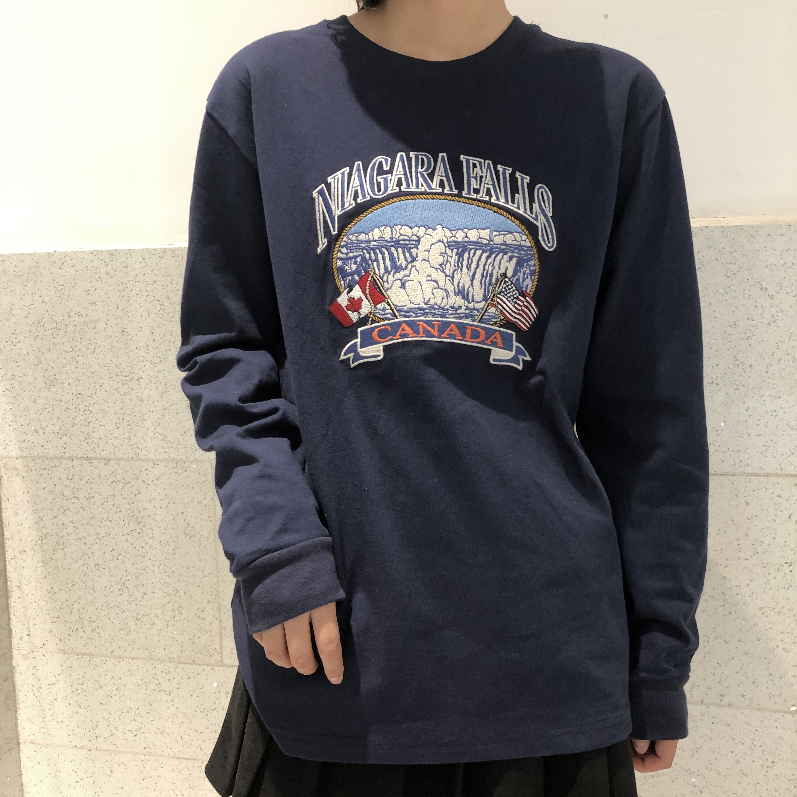 brandymelville官网字母长袖bm肯豆同款瀑布刺绣宽松卫衣