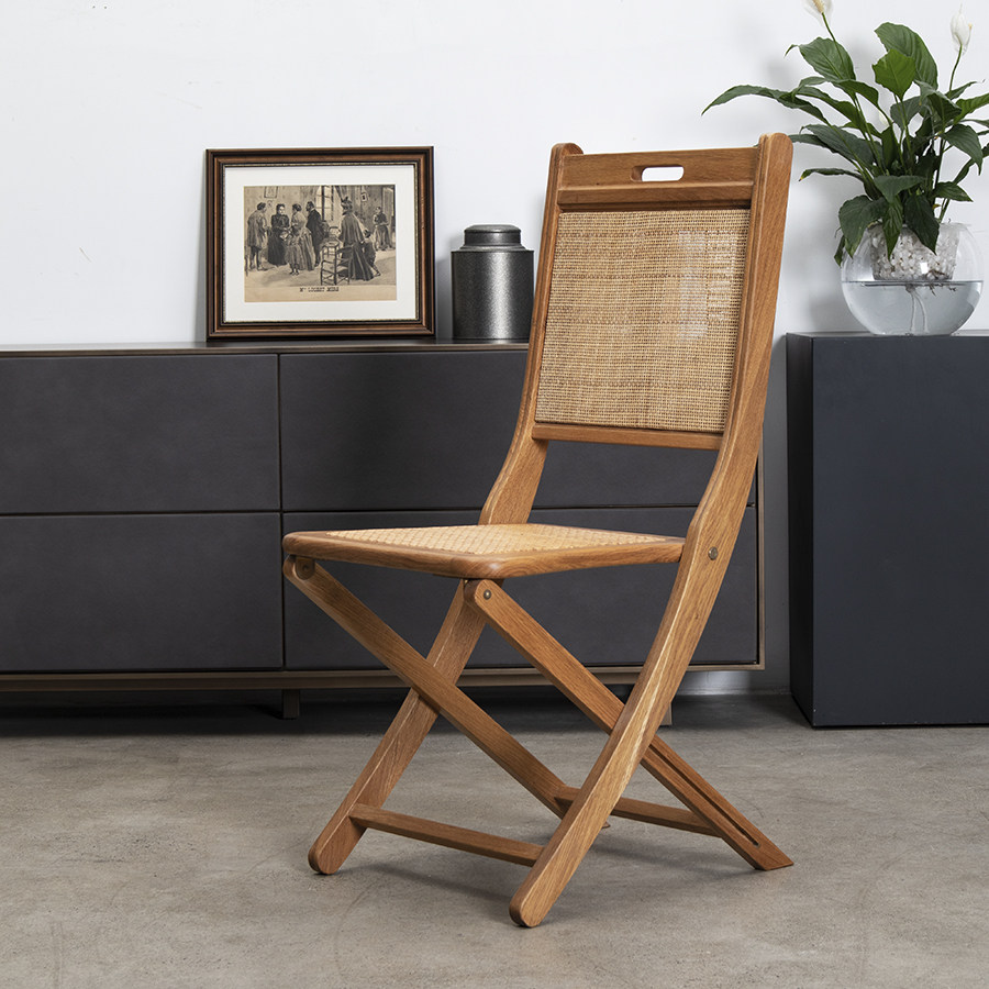 折叠简物实木靠背单人休闲椅中式现代简约阳台家用折叠椅