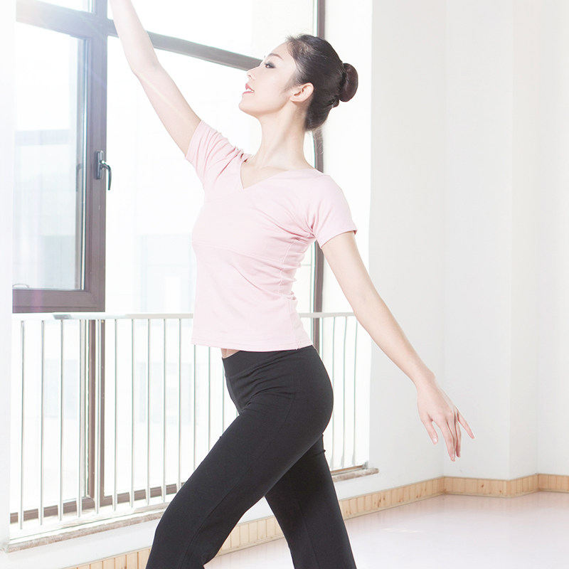 成人舞蹈健身服广场舞上衣儿童练功紧身衣瑜咖民族舞芭蕾舞服