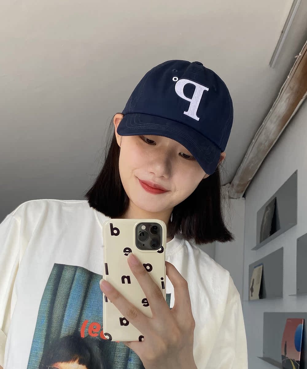 帽子子女韩国东大门同款字母棒球帽ins风软顶宽帽子