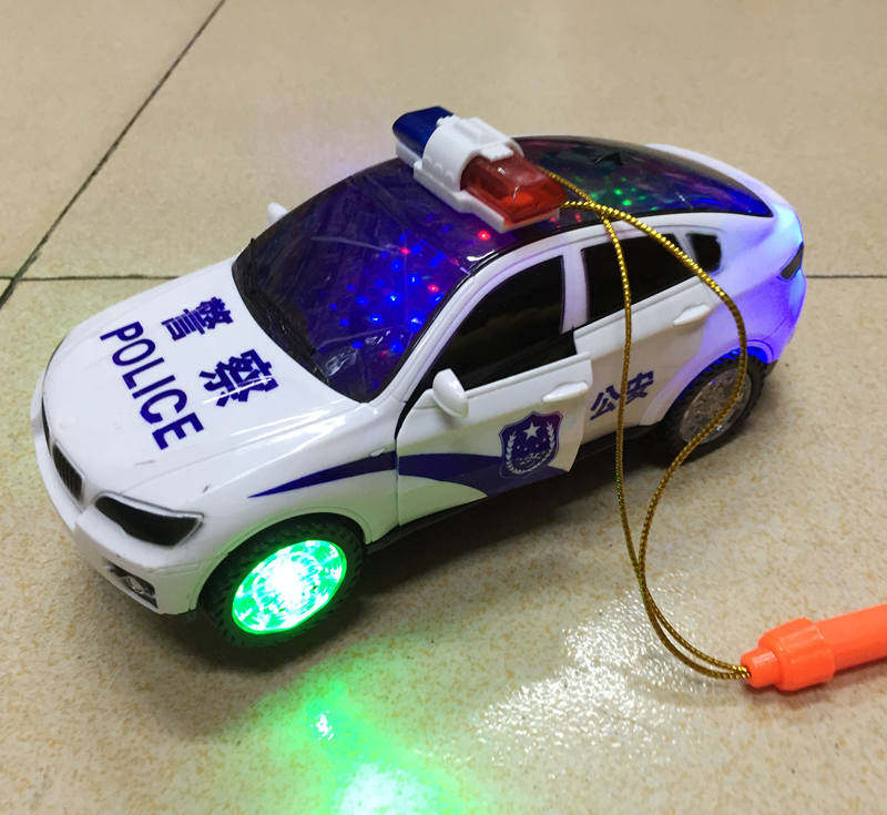 中秋节儿童礼物手提灯笼玩具仿真警车电动万向灯笼