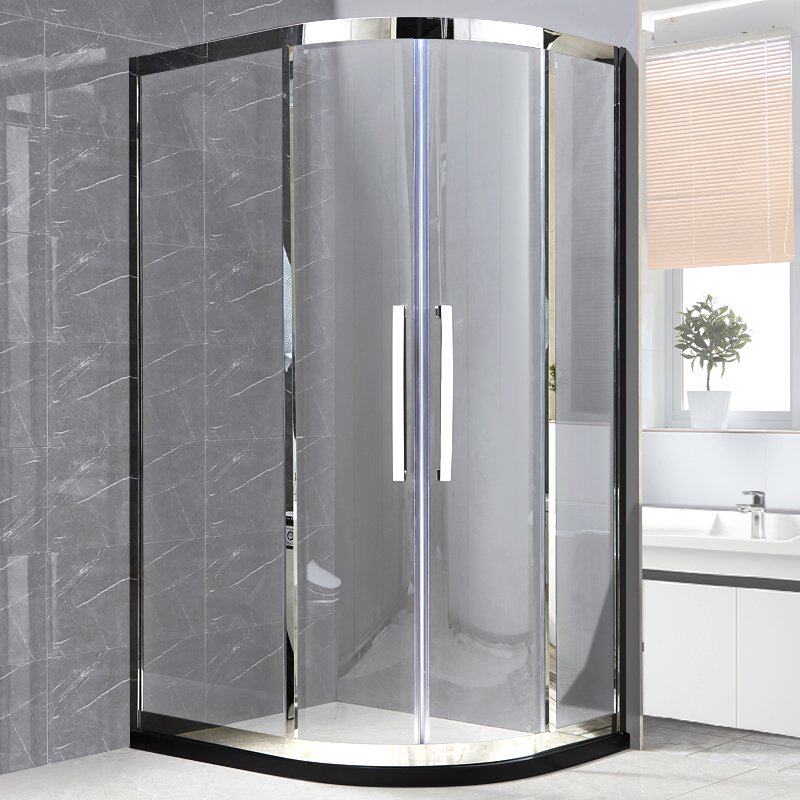 网红扇形淋浴房干湿分离隔断钢化玻璃推拉门家用一体式整体淋浴房