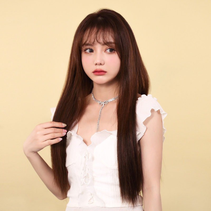 艾妮雅假发片女长发增厚发蓬松贴片一片片式隐形直发片