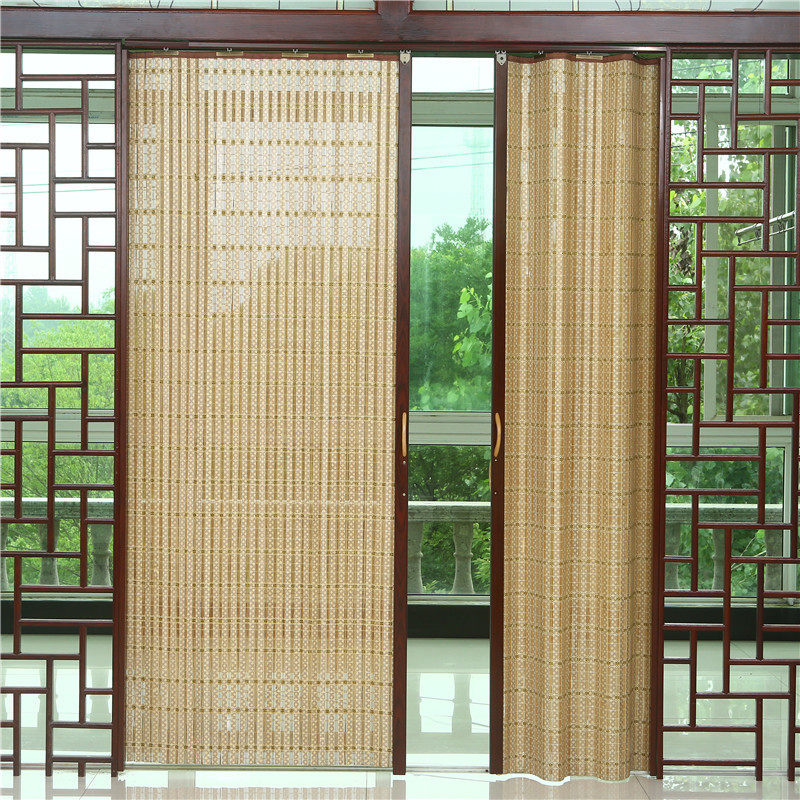 竹帘窗帘卷帘帘子门帘日式隔断罗马饭店阳台卷帘
