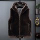 Autumn and winter young fur lovers Hooded Vest Plush vest men's mink like cardigan jacket Autumn and winter young fur lovers Hooded Vest Plush vest men's mink like cardigan jacket