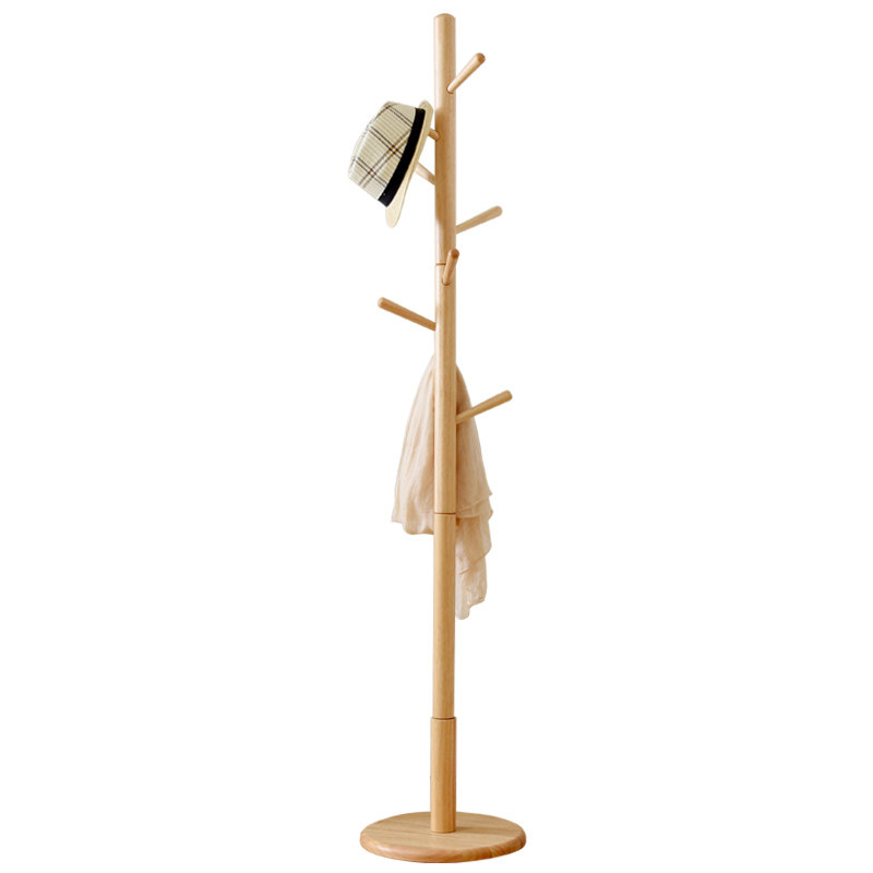 简约现代办公室立式衣架子多功能儿童衣帽架落地实木卧室挂衣架小