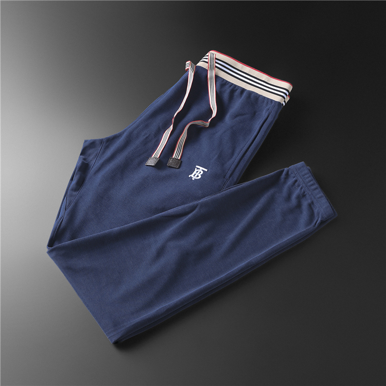 外贸原单夏季新款男士巴宝莉时尚修身韩版刺绣小脚运动卫裤休闲裤