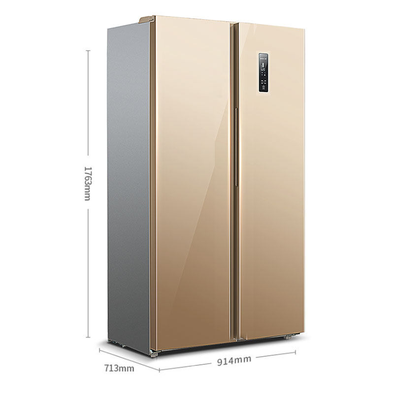 美菱对开门冰箱双开门家用智能变频风冷无霜一级节能bcd556wpucx