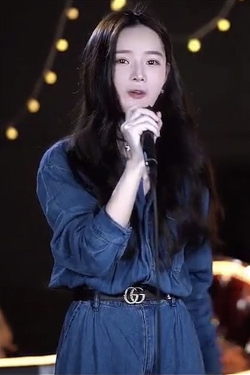 新女潮抖音网红戴羽彤yourman同款休闲蓝色牛仔长袖连体裤子宽松