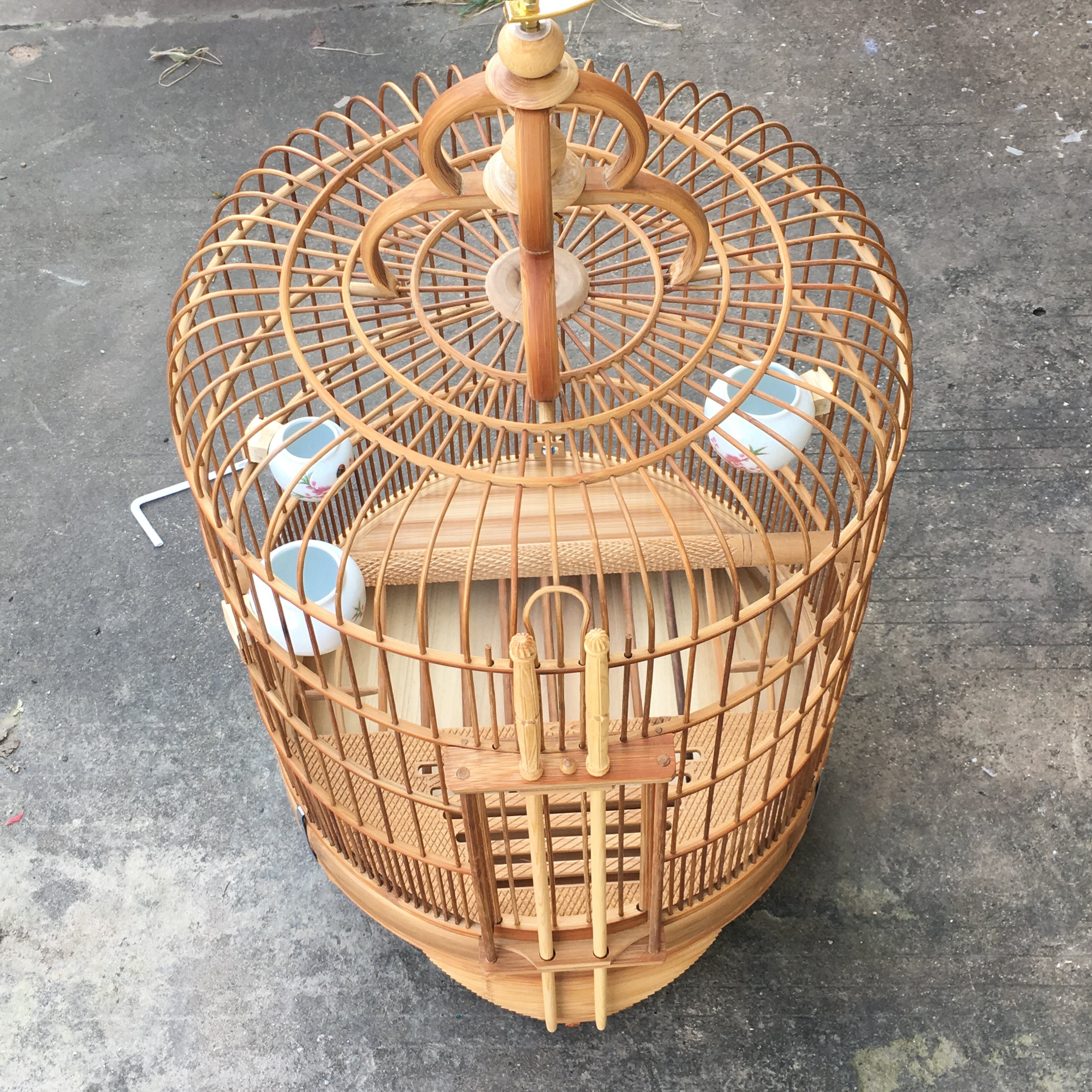 手工中高档大号广笼竹制笼中广东清远鸟笼画眉鸟鸟笼