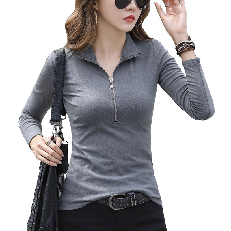 半高小衫衣服纯色打底紧身修身高领德绒冬装t恤