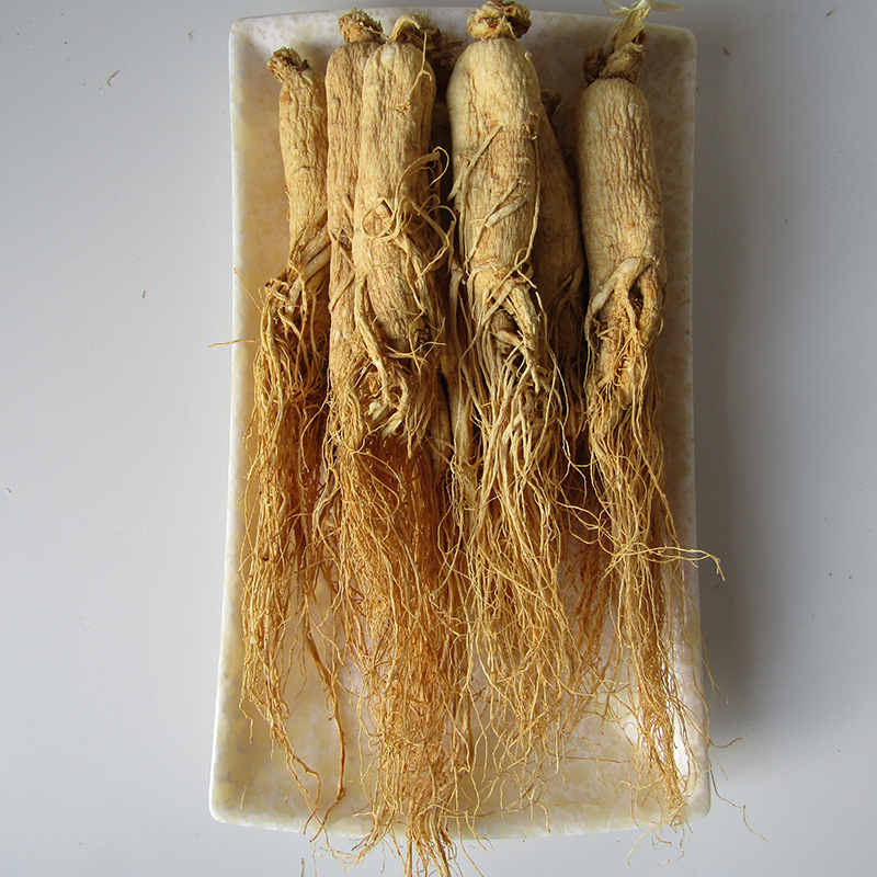 人参长白山新鲜生晒参特大干500g6整枝原皮白参人参