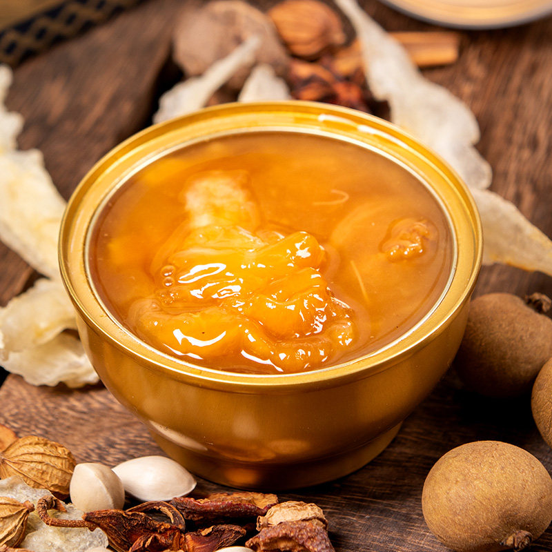 金汤花胶鲍鱼加热即食正宗港式深海鱼胶素鲍花胶