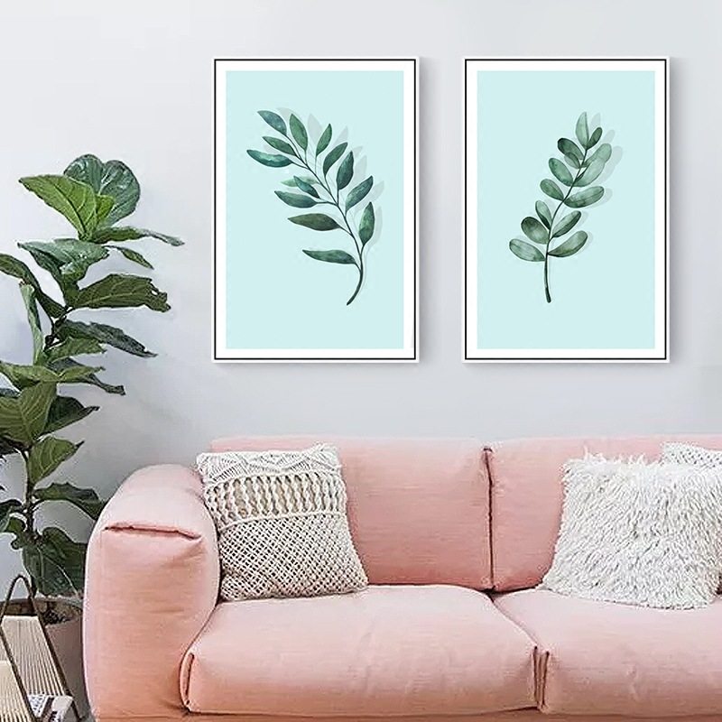 墙画北欧绿植装饰画植物挂画ins装饰沙发小清新现代装饰画