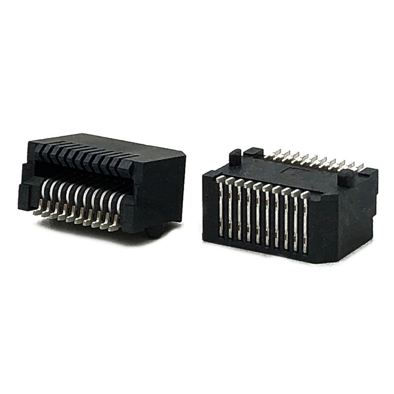 sfp连接器1x1connector贴片片式20pin光纤接口座子连接器