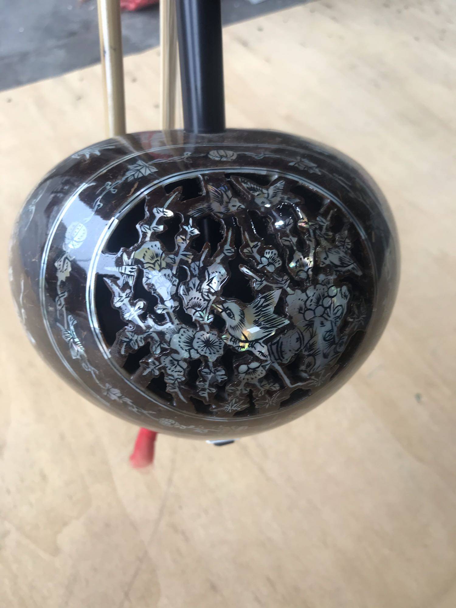 潮州乐器贝雕专业椰胡高级软盒琴弦松香其它民族乐器