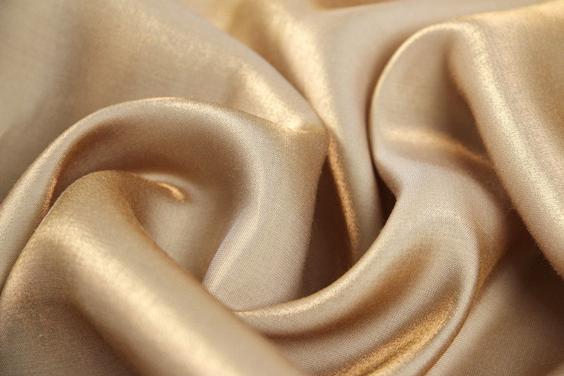 渐变金丝超柔柔软高垂感闪光绸缎丝绸布料丝滑海绵垫