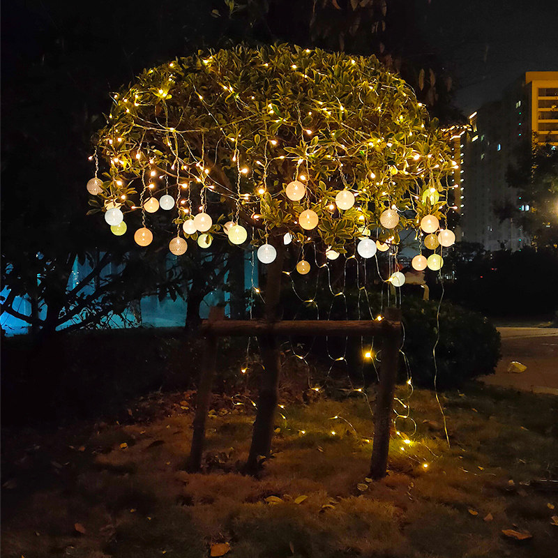 太阳能户外庭院灯防水星星串灯彩灯露台阳台装饰景观庭院灯饰