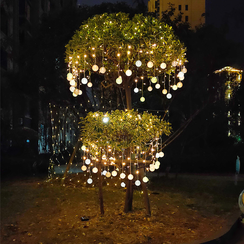 太阳能户外庭院灯防水星星串灯彩灯露台阳台装饰景观庭院灯饰