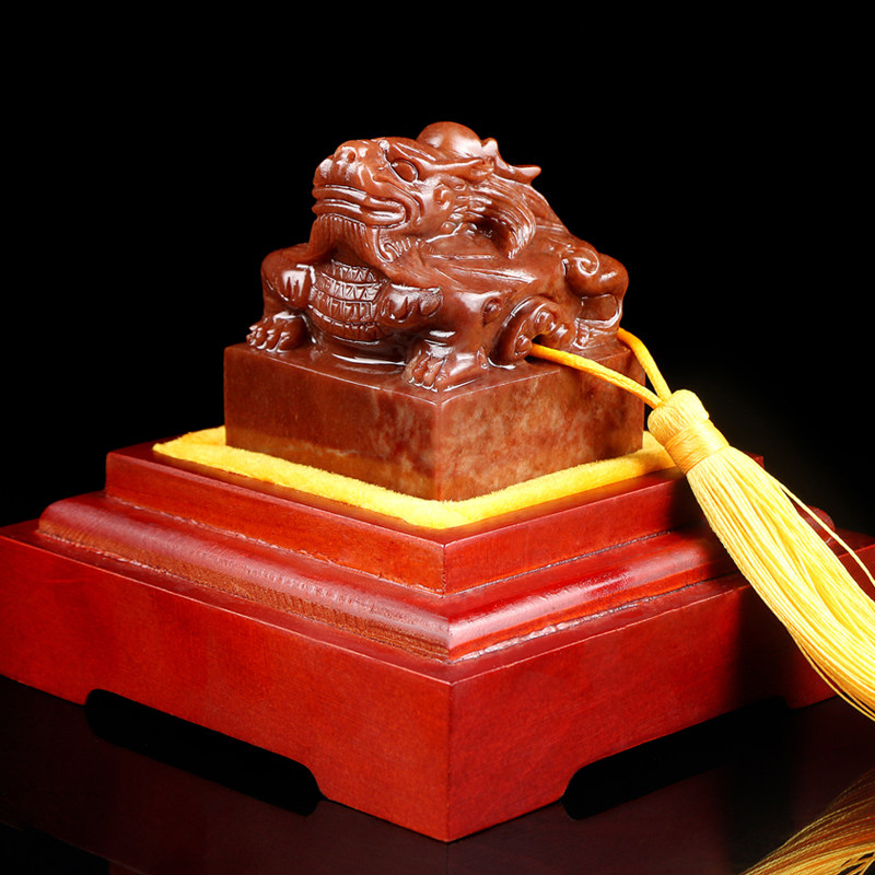 玉玺印章礼品书画摆件收藏篆刻石料定制龙印章成品印章