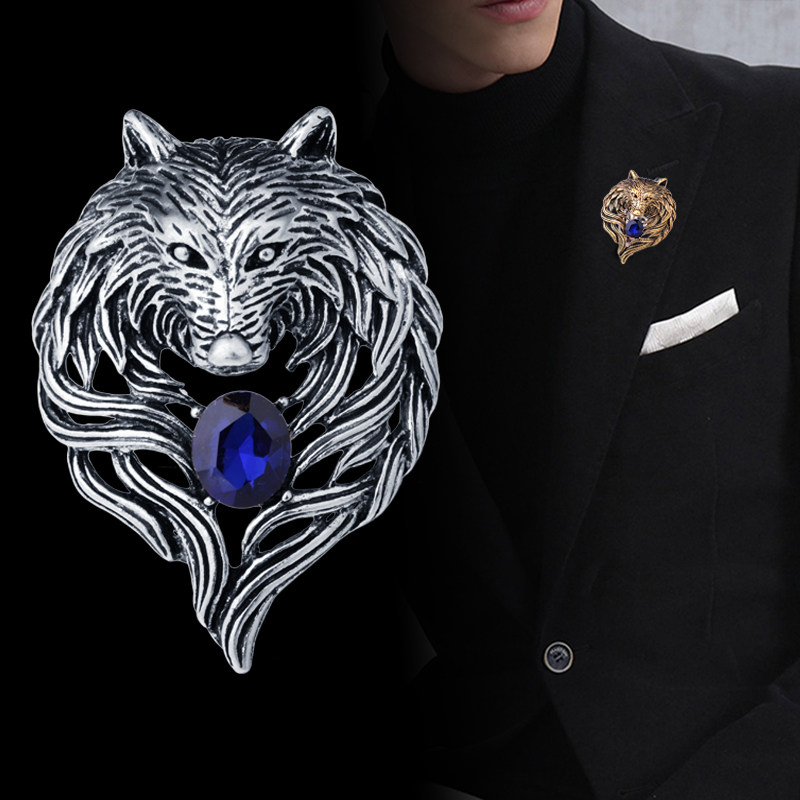 狼头图腾金属徽章鼓励员工销售激励团队竞争胸针